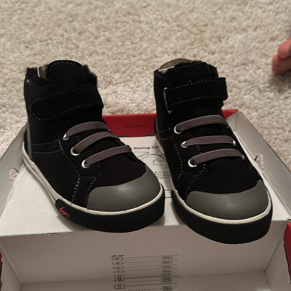 See Kai Run high top shearling shoes